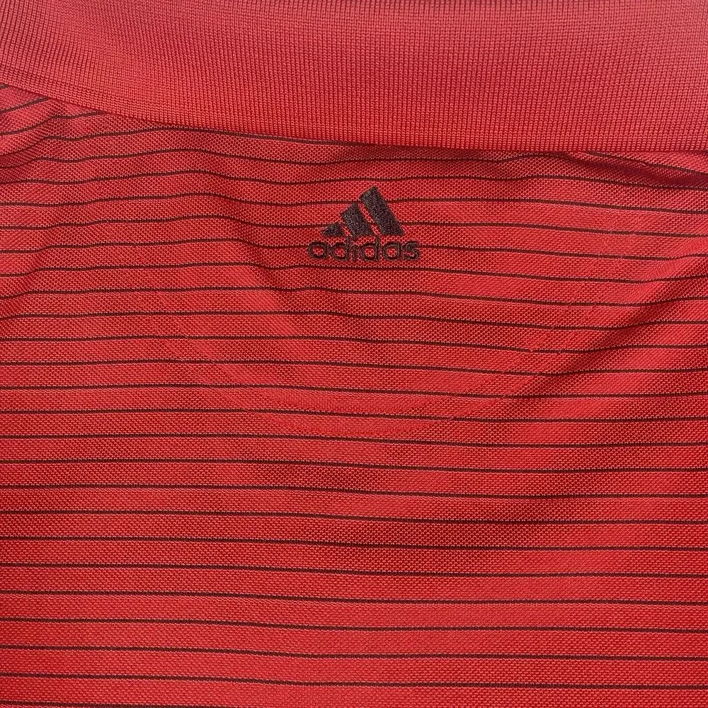 Adidas Ultimate365 Climalite Red Textured Striped Men's Polo Shirt Size‎ XXL